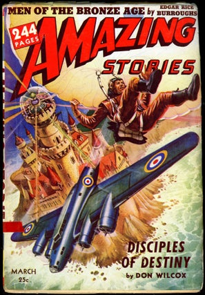 Item #26289 AMAZING STORIES. Edgar Rice Burroughs, AMAZING STORIES. March 1942. ., Bernard G....