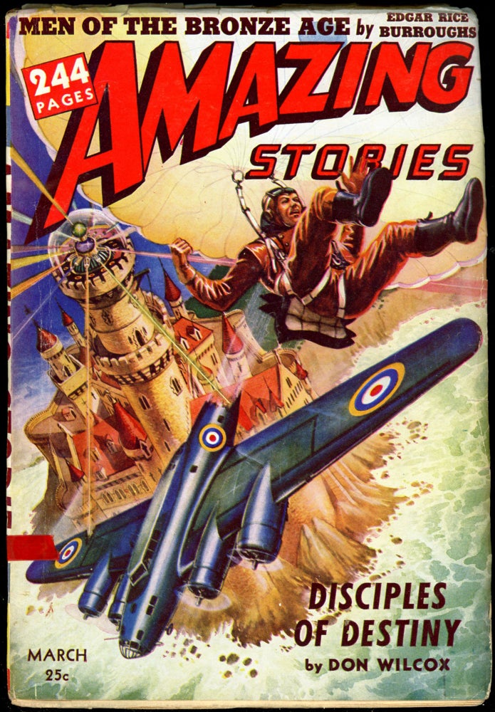 Item #26289 AMAZING STORIES. Edgar Rice Burroughs, AMAZING STORIES. March 1942. ., Bernard G. Davis, No. 3 Volume 16.