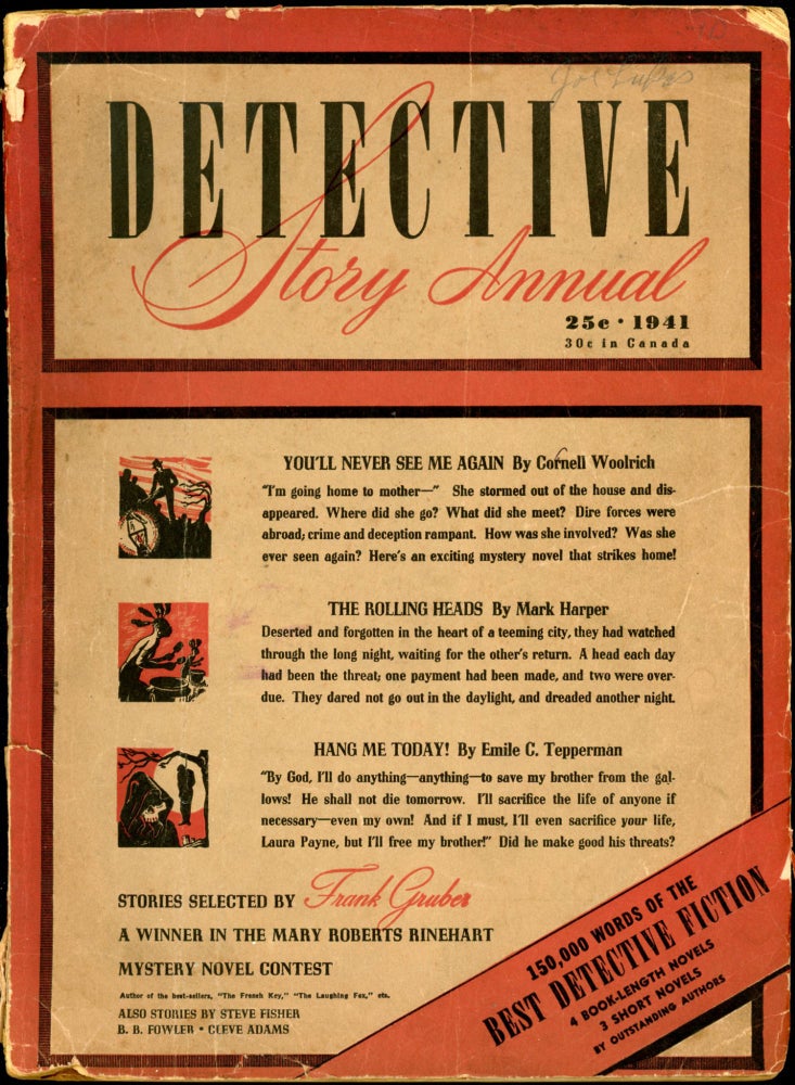 Item #26314 DETECTIVE STORY ANNUAL. DETECTIVE STORY ANNUAL. 1941.