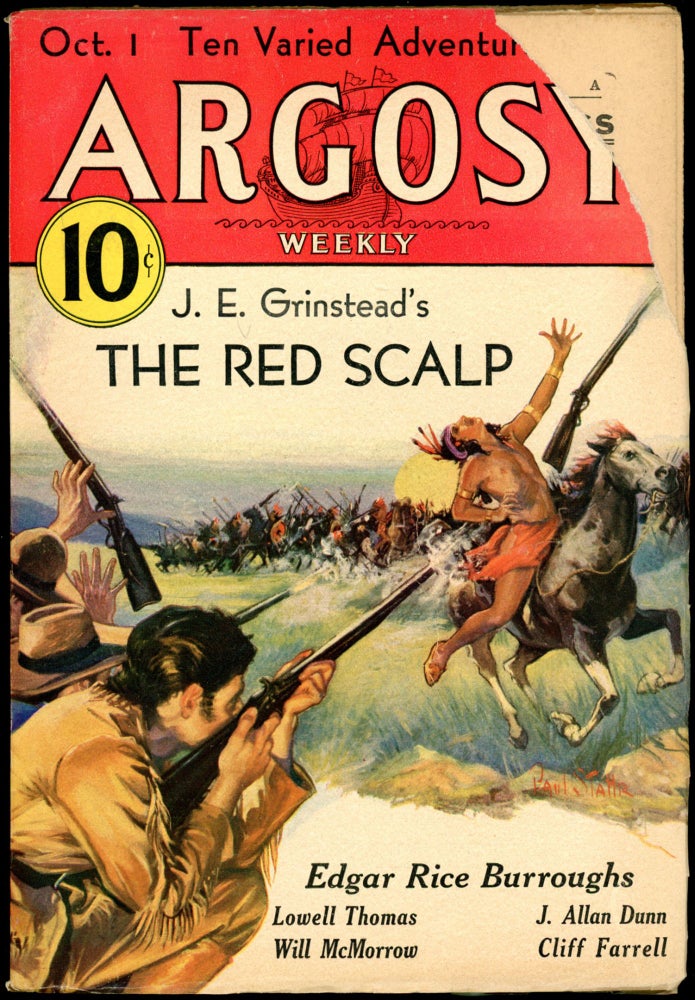 Item #26321 ARGOSY. Edgar Rice Burroughs, 1932 ARGOSY. October 1, No. 1 Volume 233.