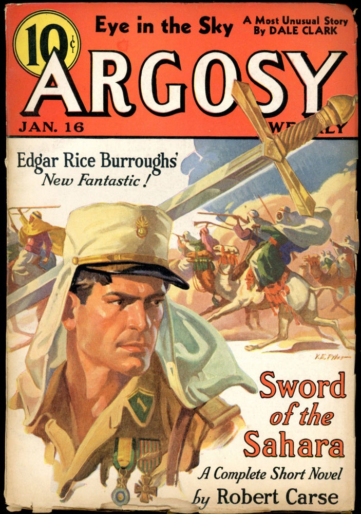 Item #26324 ARGOSY. Edgar Rice Burroughs, 1937 ARGOSY. January 16, No. 2 Volume 270.