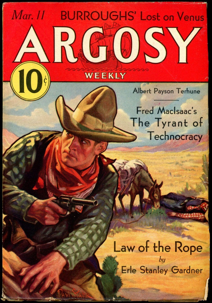 Item #26326 ARGOSY. Edgar Rice Burroughs, 1933 ARGOSY. March 11, No. 6 Volume 236.