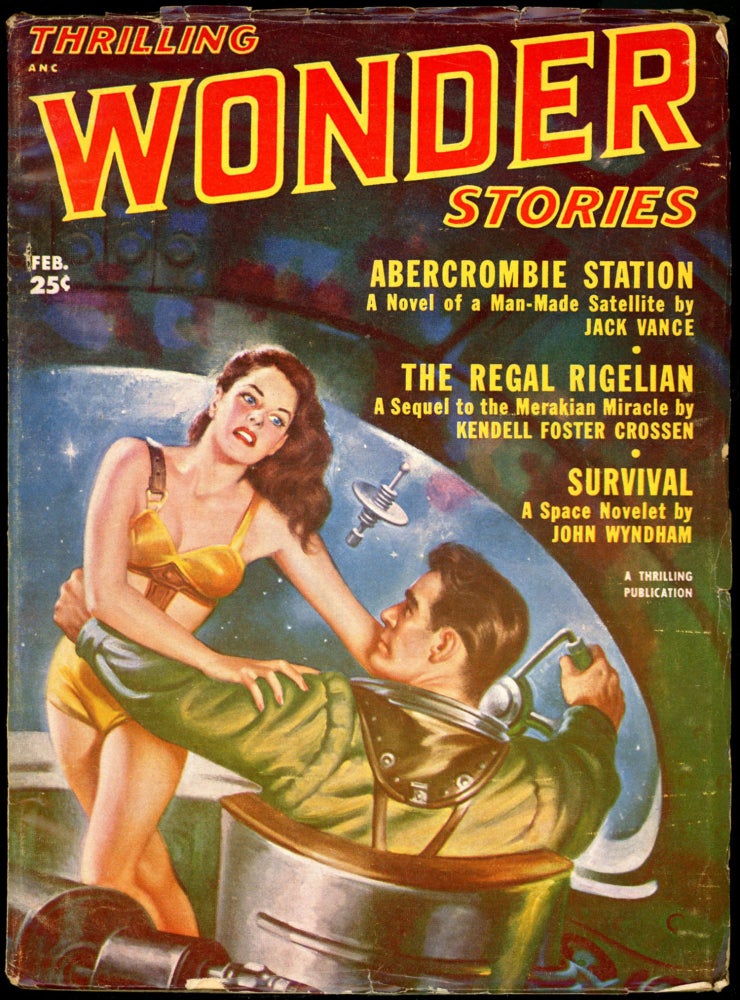 Item #26344 THRILLING WONDER STORIES. JACK VANCE, 1952 THRILLING WONDER STORIES. February, No. 3 Volume 39.