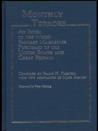 Item #26386 MONTHLY TERRORS: AN INDEX TO THE WEIRD FANTASY MAGAZINES PUBLISHED IN THE UNITED...