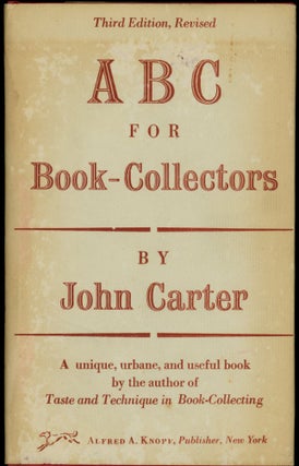 Item #26419 ABC FOR BOOK-COLLECTORS. John Carter