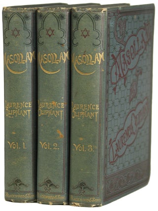 Item #26441 MASOLLAM; A PROBLEM OF THE PERIOD. A NOVEL. Laurence Oliphant