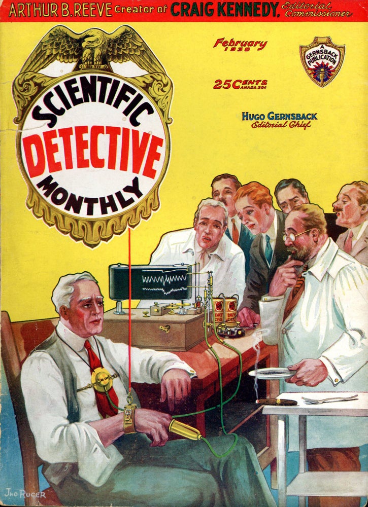 Item #27299 SCIENTIFIC DETECTIVE MONTHLY. SCIENTIFIC DETECTIVE MONTHLY. February 1930. . Hugo Gernsback, No. 2 Volume 1.