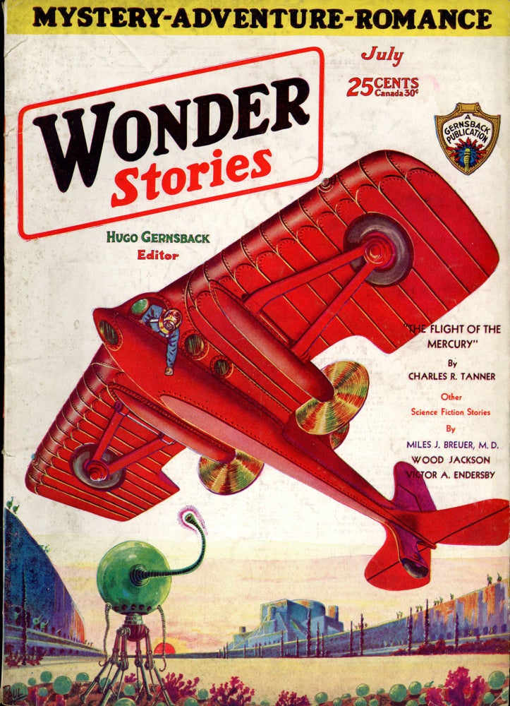 Item #27323 WONDER STORIES. ed WONDER STORIES. July 1930. . Hugo Gernsback, Number 2 Volume 2.