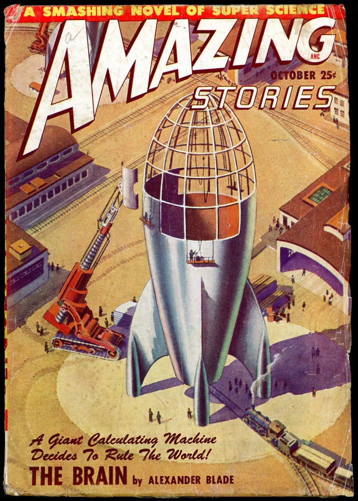 Item #27360 AMAZING STORIES. 1948. . AMAZING STORIES. October, Raymond A. Palmer, No. 10 Volume 22.