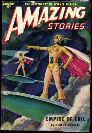 Item #27373 AMAZING STORIES. 1951. . AMAZING STORIES. January, Howard Browne, No. 1 Volume 25