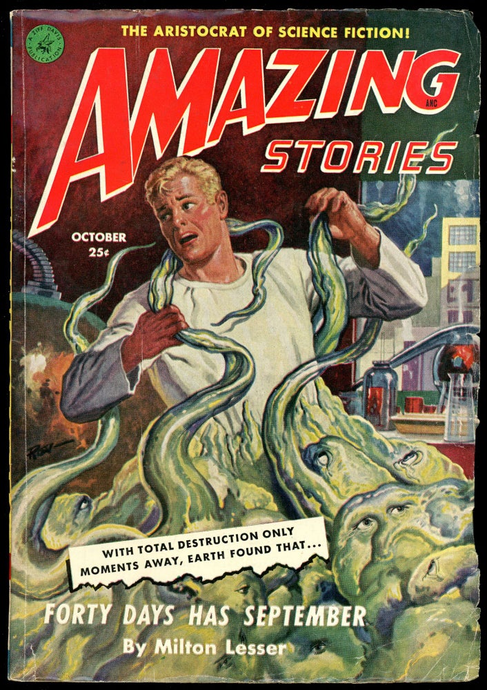 Item #27379 AMAZING STORIES. 1951. . AMAZING STORIES. October, Howard Browne, No. 10 Volume 25.