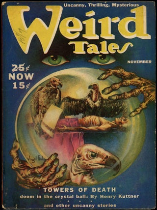Item #27777 WEIRD TALES. WEIRD TALES. November 1939. . Farnsworth Wright, No. 5 Volume 34