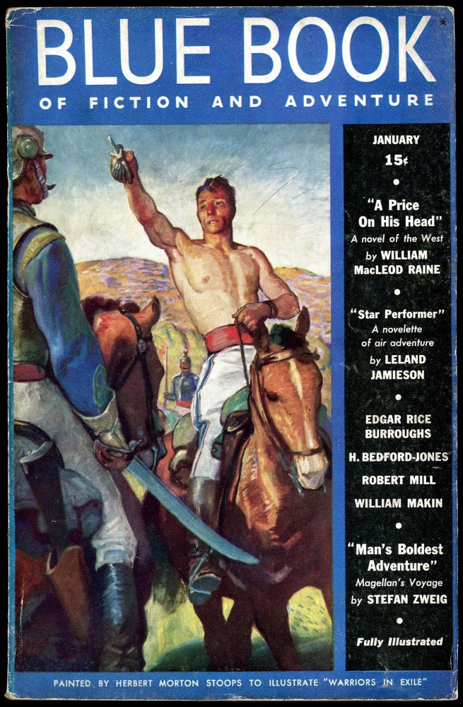 Item #28271 THE BLUE BOOK MAGAZINE. Edgar Rice Burroughs, THE BLUE BOOK MAGAZINE. January 1938. ., Donald Kennicott, No. 3 Volume 66.