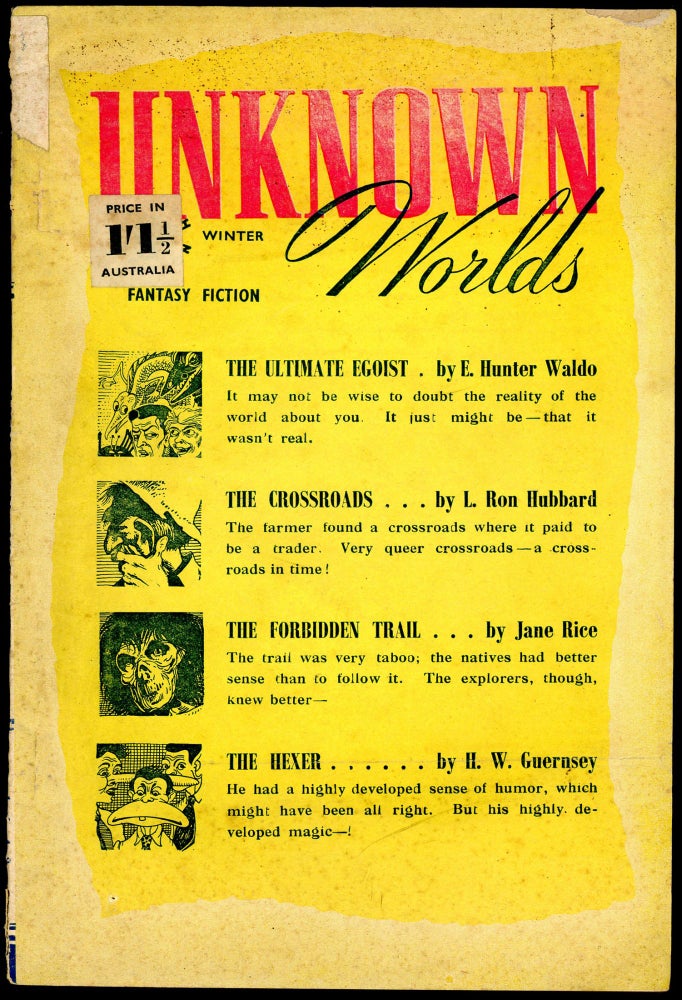 Item #28289 UNKNOWN WORLDS [U.K. edition]. U K. Edition, UNKNOWN WORLDS. Winter 1949, No. 5 Volume 4.