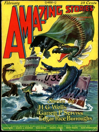Item #29018 AMAZING STORIES. AMAZING STORIES. February 1927 ., Hugo Gernsback, number 11 volume 1
