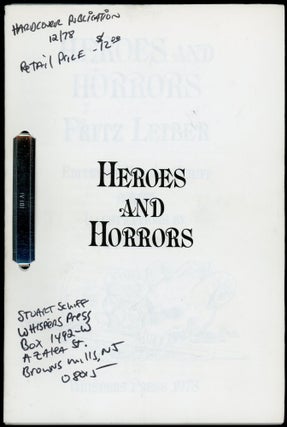 Item #29383 HEROES AND HORRORS. Fritz Leiber