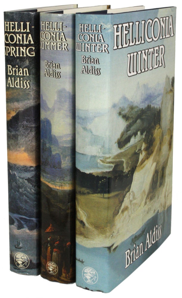 Item #29421 THE HELLICONIA TRILOGY: HELLICONIA SPRING; HELLICONIA SUMMER; AND HELLICONIA WINTER. Brian Aldiss.
