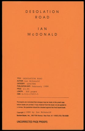 Item #29455 DESOLATION ROAD. Ian McDonald
