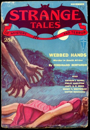 Item #30529 STRANGE TALES OF MYSTERY AND TERROR. STRANGE TALES OF MYSTERY AND TERROR. November...