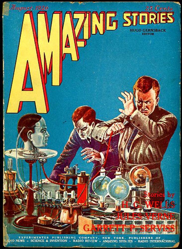 Item #30567 AMAZING STORIES. AMAZING STORIES. August 1926 ., Hugo Gernsback, number 5 volume 1.