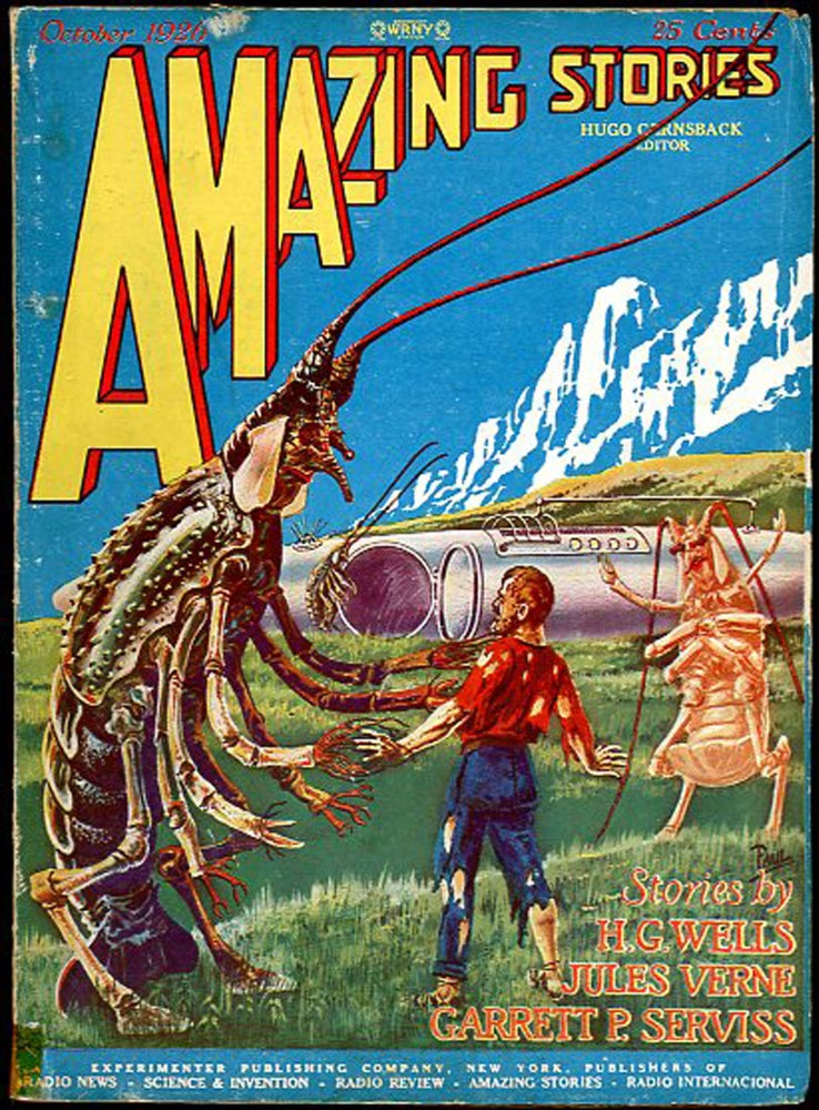 Item #30569 AMAZING STORIES. AMAZING STORIES. October 1926 ., Hugo Gernsback, number 7 volume 1.