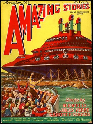 Item #30571 AMAZING STORIES. AMAZING STORIES. November 1926 ., Hugo Gernsback, number 8 volume 1