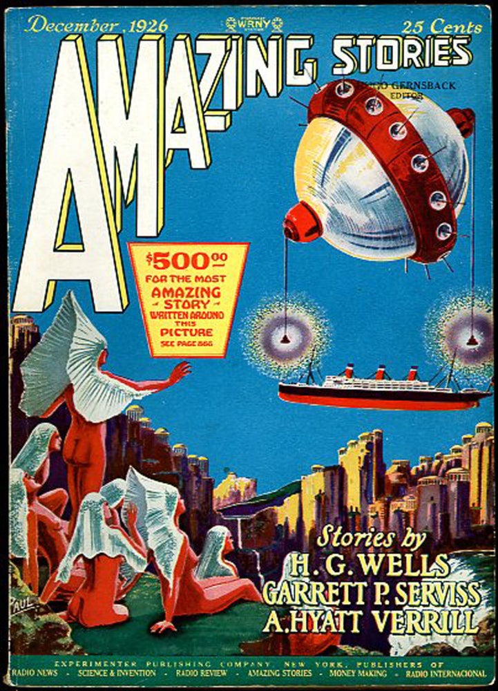 Item #30572 AMAZING STORIES. AMAZING STORIES. December 1926 ., Hugo Gernsback, number 9 volume 1.