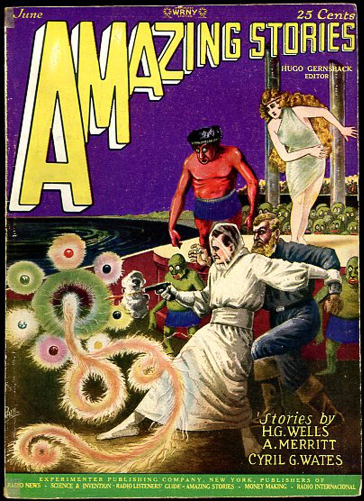 Item #30578 AMAZING STORIES. AMAZING STORIES. June 1927 ., Hugo Gernsback, number 3 volume 2.