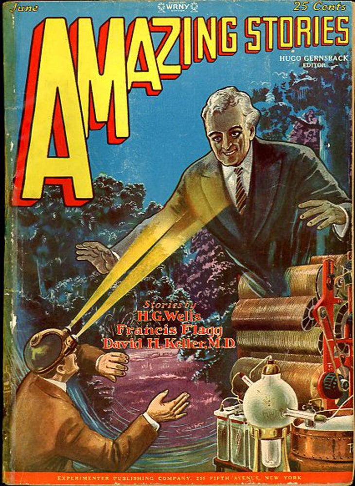 Item #30590 AMAZING STORIES. AMAZING STORIES. June 1928. ., Hugo Gernsback, No. 3 Volume 3.