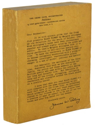 Item #30889 BLACK PLUMES. Margery Allingham