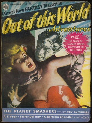 Item #32199 OUT OF THIS WORLD ADVENTURES. OUT OF THIS WORLD ADVENTURES. July 1950 ., Donald A....