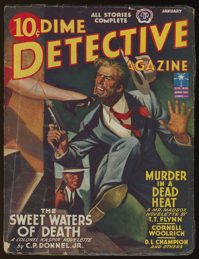 Item #32569 DIME DETECTIVE MAGAZINE. CORNELL WOOLRICH, 1943 DIME DETECTIVE MAGAZINE. January, No. 2 Volume 41.