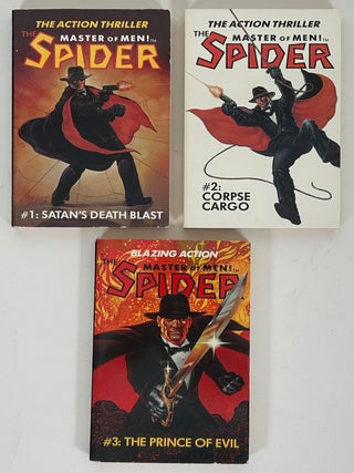 Item #33014 THE SPIDER: SATAN'S DEATH BLAST, CORPSE CARGO and THE PRINCE OF EVIL. Grant...