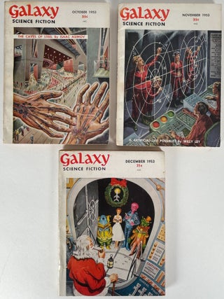 Item #33464 THE CAVES OF STEEL in GALAXY SCIENCE FICTION October-December, 1953. Isaac Asimov,...