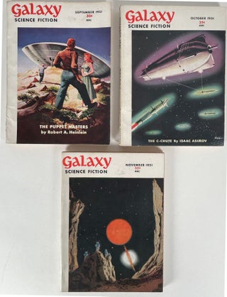Item #33465 THE PUPPET MASTERS in GALAXY SCIENCE FICTION September-November, 1951. Robert A....