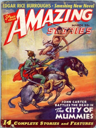 Item #33897 AMAZING STORIES. Edgar Rice Burroughs, 1941. . AMAZING STORIES. March, B G. Davis,...