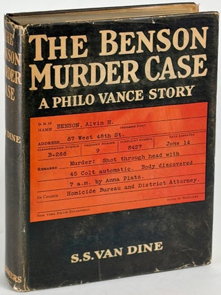 Item #36119 THE BENSON MURDER CASE: A PHILO VANCE STORY. S. S. Van Dine, Willard Huntington Wright