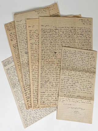 Item #36122 LETTERS FROM H. P. LOVECRAFT TO J. VERNON SHEA, JR. Nine handwritten letters,...