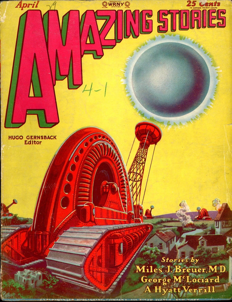 AMAZING STORIES. 1929 AMAZING STORIES. April, Volume 4.