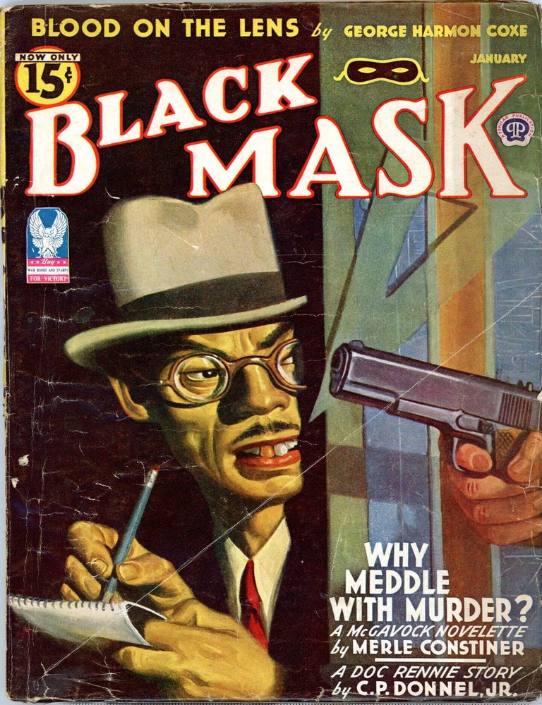Item #36860 BLACK MASK. BLACK MASK. January 1943. . K. S. White, No. 9 Volume 25.