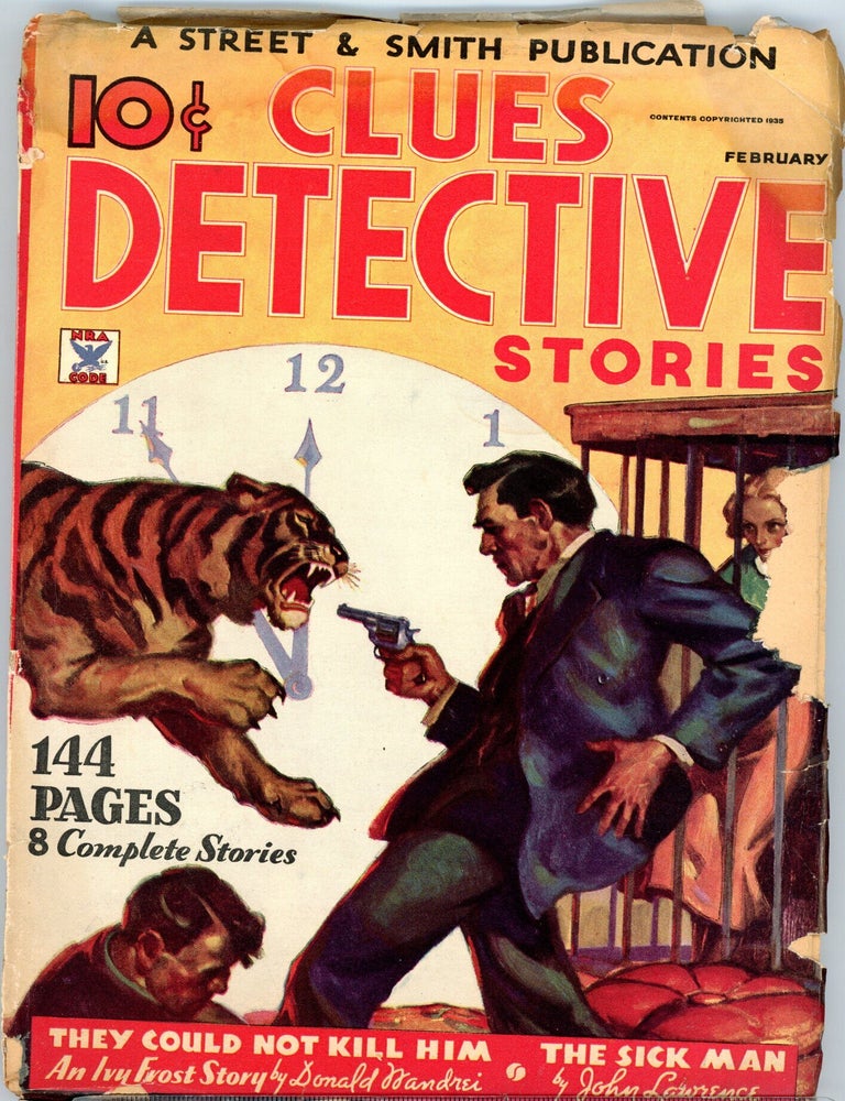 Item #36872 CLUES. 1935. . F. Orlin Tremaine CLUES: DETECTIVE STORIES. February, No. 3 Volume 33.