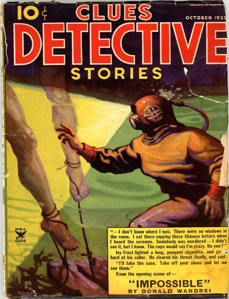 CLUES. 1935 CLUES: DETECTIVE STORIES. October, Volume.