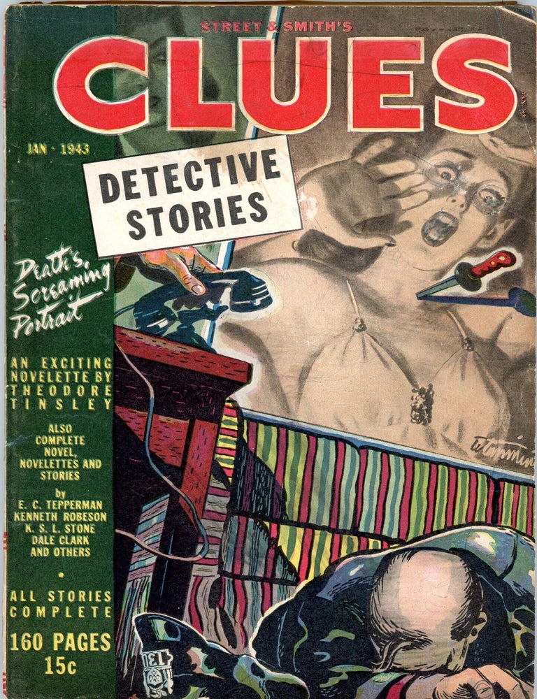 CLUES. 1943 CLUES: DETECTIVE STORIES. January, Volume.