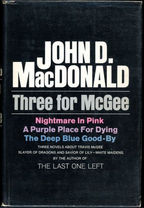 Item #4828 THREE FOR MCGEE. John D. MacDonald