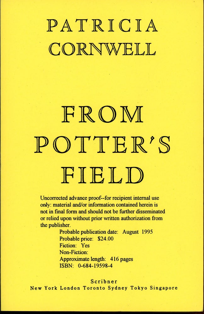 Item #6278 FROM POTTER'S FIELD. Patricia D. Cornwell.