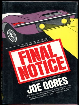 Item #7440 FINAL NOTICE. Joe Gores